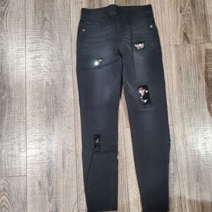Girls Skinny Jeans Size 10 Justice Black Denim Jeans